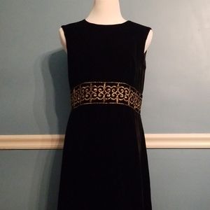 Vintage Black Velvet Dress